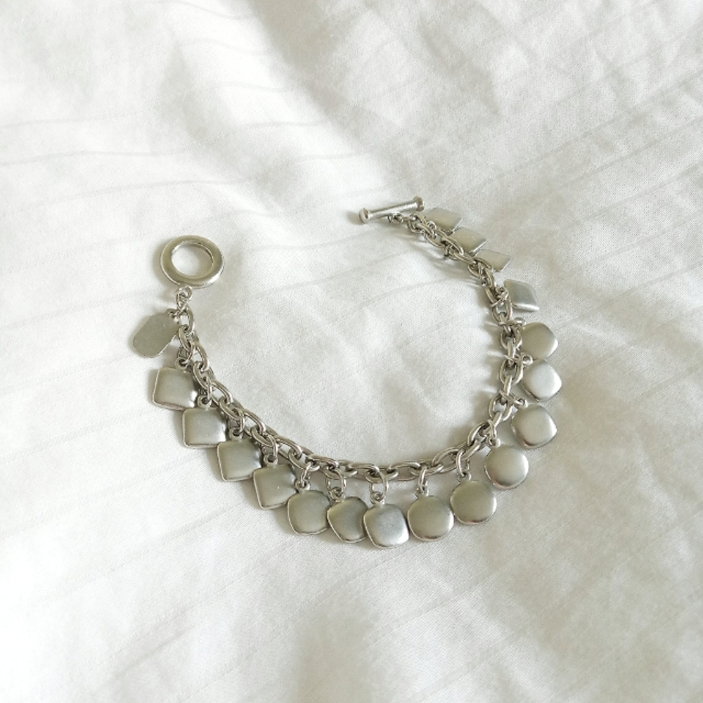 MEXX Silver Chain Shapes Charm Bracelet